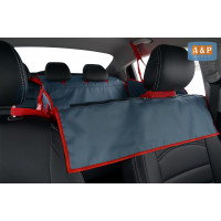 Автогамак Happy Dog Premium (Хэппи Дог Премиум). На 2/3 заднего сиденья. Цвет: маренго с красной окантовкой.